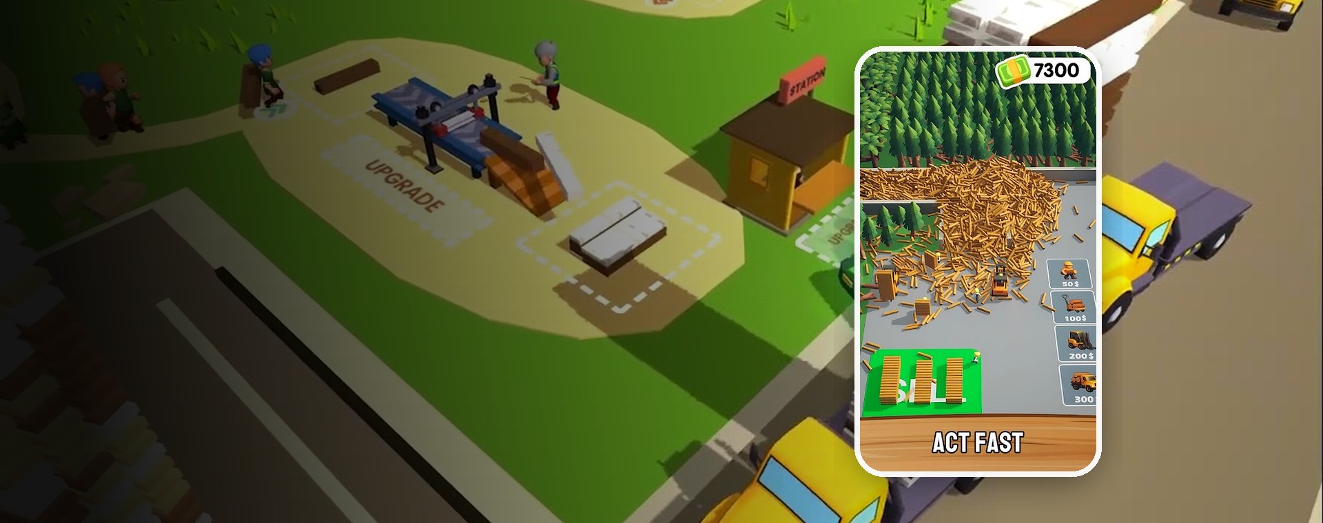 Lumber Boss: Idle Wood Inc gameplay art